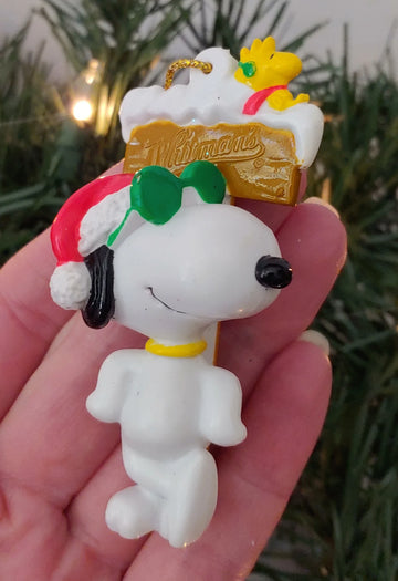 Snoopy Cool Joe and Woodstock Whitman's Christmas Ornament