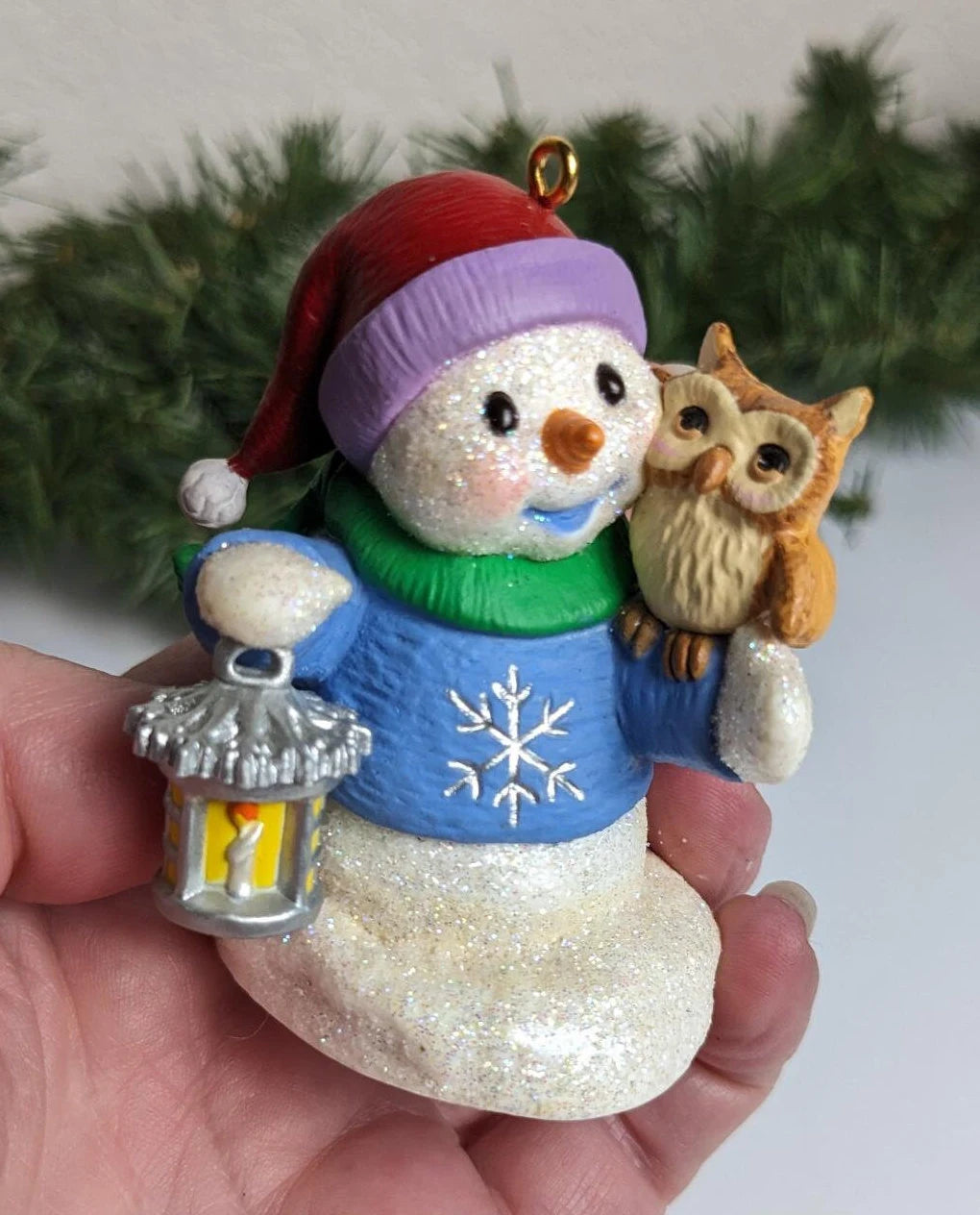 Hallmark Snow Buddies Snowman and Owl Hallmark Christmas Ornament