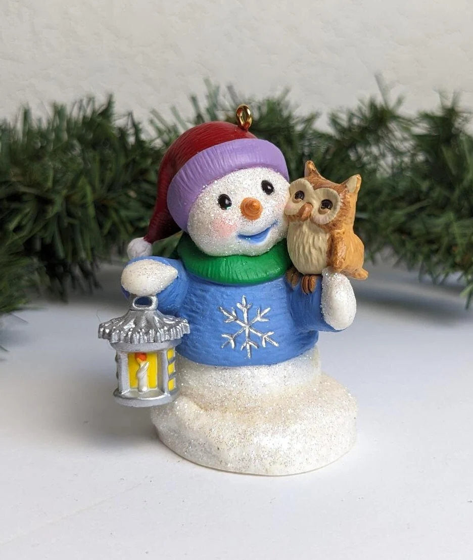 Hallmark Snow Buddies Snowman and Owl Hallmark Christmas Ornament