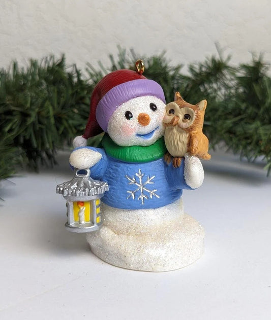 Hallmark Snow Buddies Snowman and Owl Hallmark Christmas Ornament