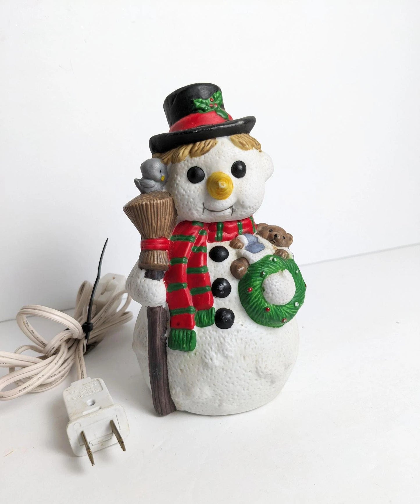 Vintage Ceramic Light Up Snowman