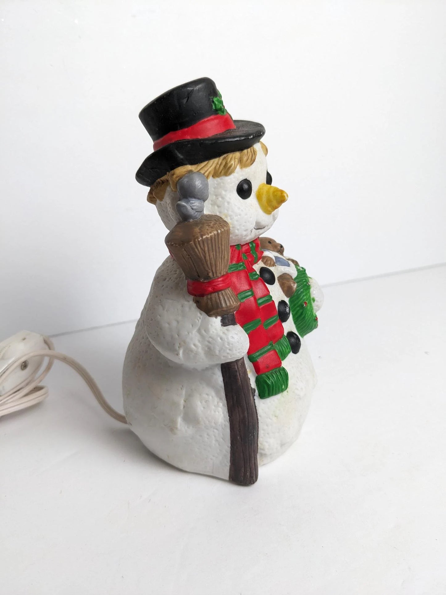 Vintage Ceramic Light Up Snowman