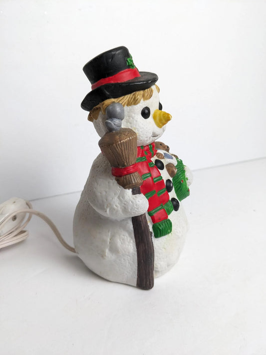 Vintage Ceramic Light Up Snowman