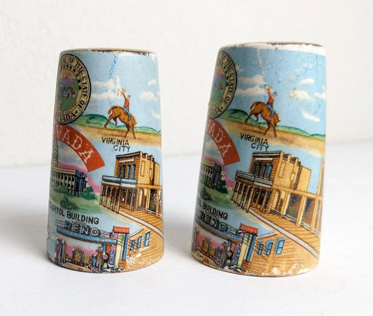 Vintage Nevada Souvenir Salt and Pepper Shakers
