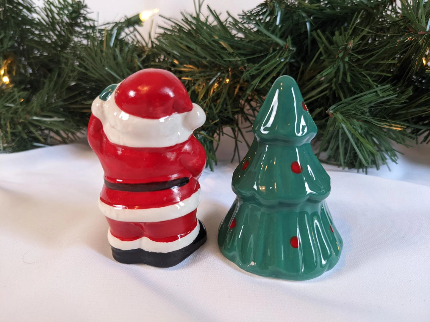 Santa Christmas Tree Salt & Pepper Shakers