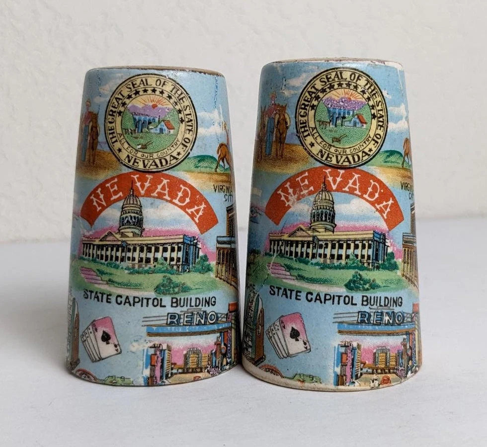 Vintage Nevada Souvenir Salt and Pepper Shakers