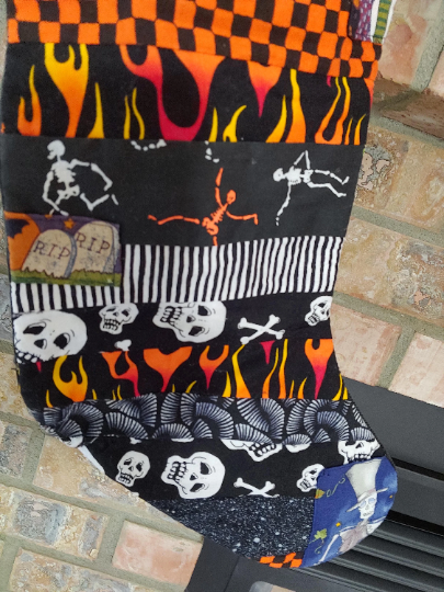 Skull Skeleton Christmas Stocking