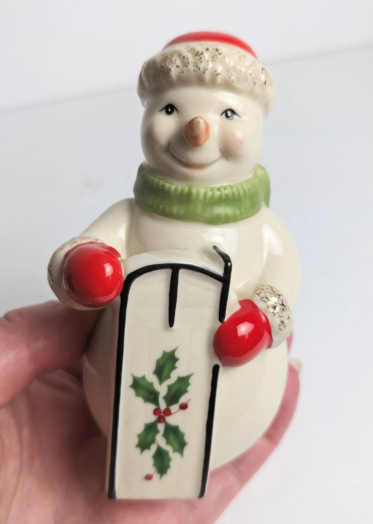 Vintage Lenox Snowman and Snowwoman Salt and Pepper Shakers