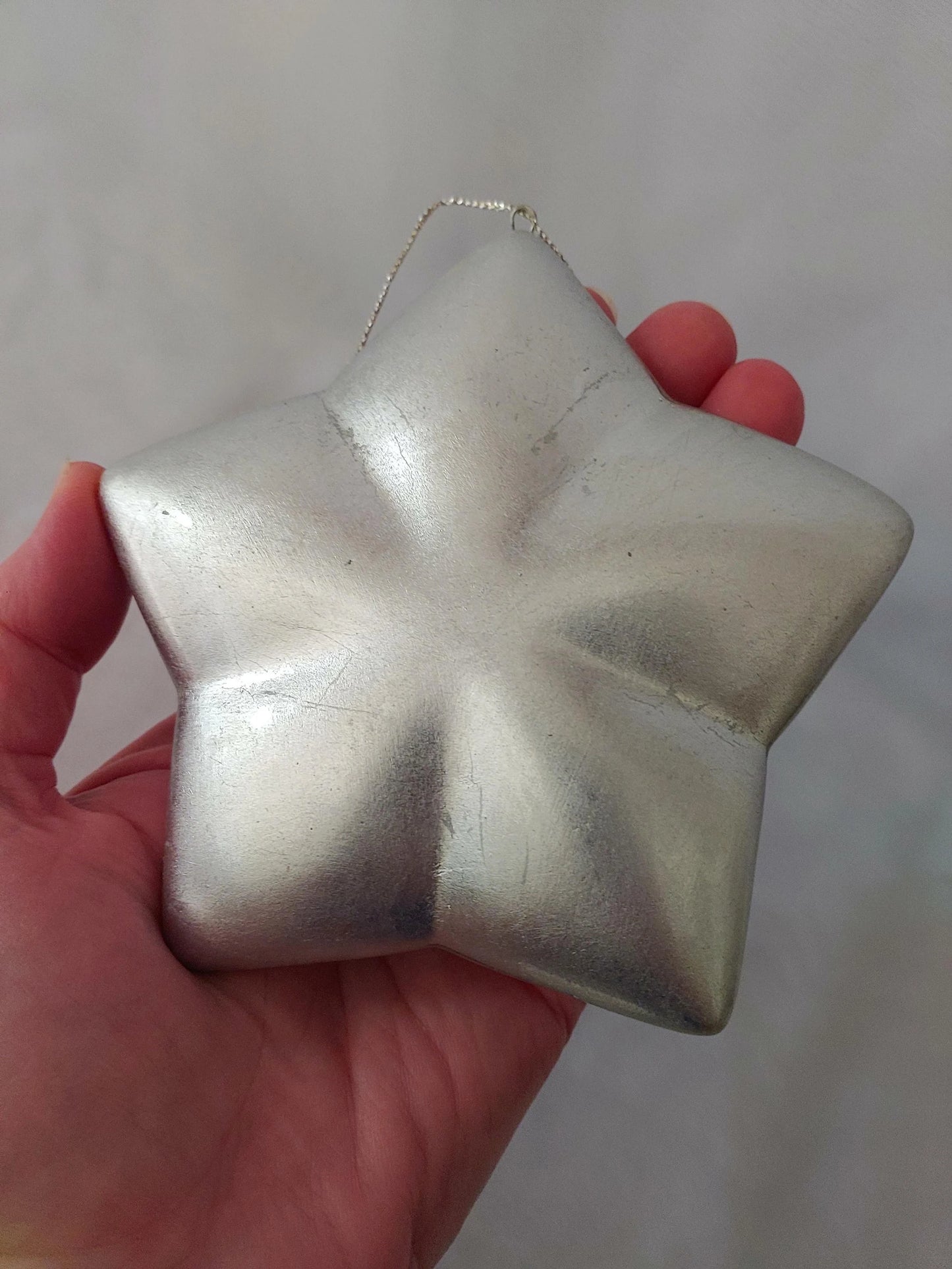 Vintage Silver Star Christmas Ornaments