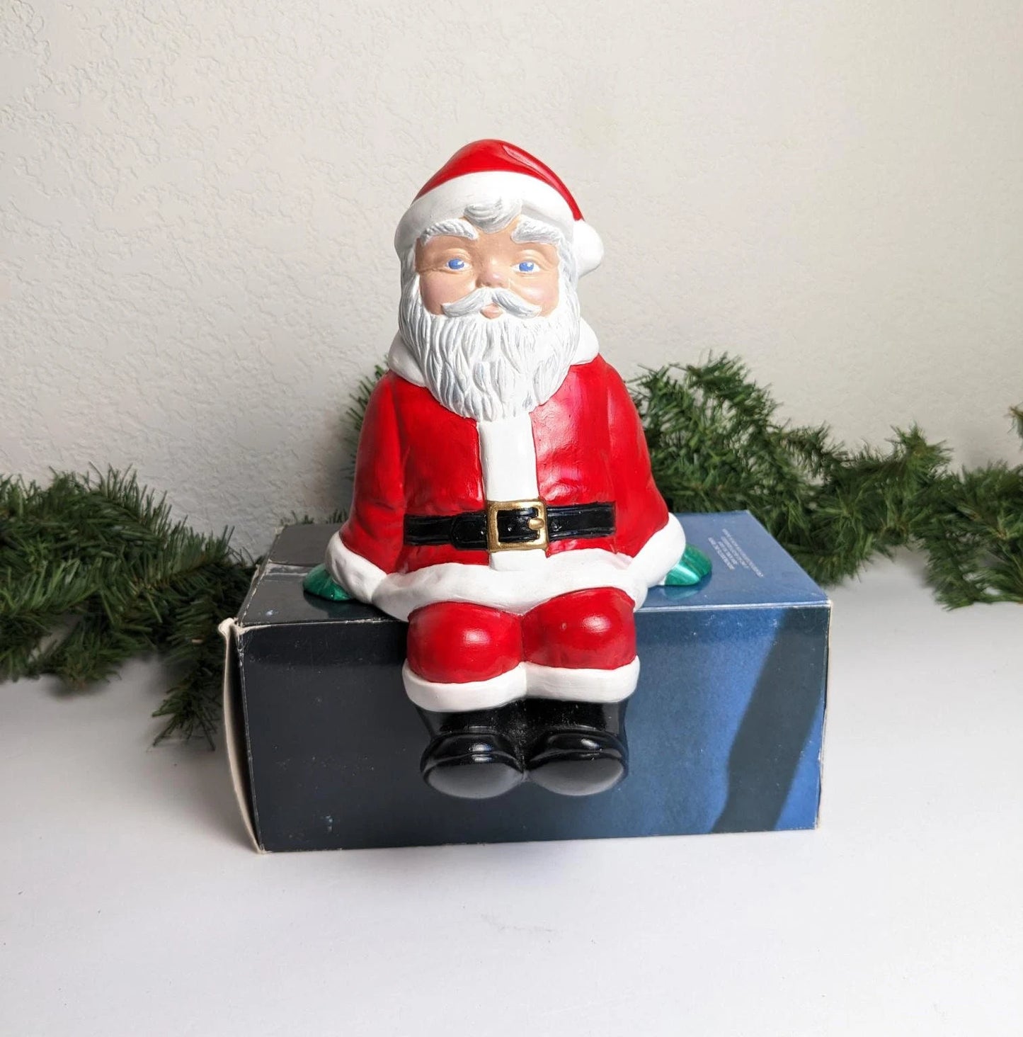 Vintage Ceramic Santa Shelf Sitter