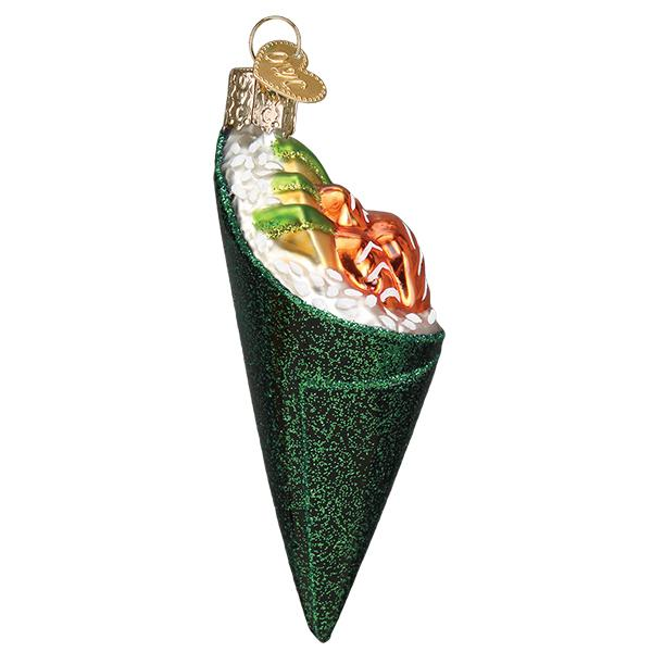 Sushi Hand Roll - Blown Glass Tree Ornament by Old World Christmas