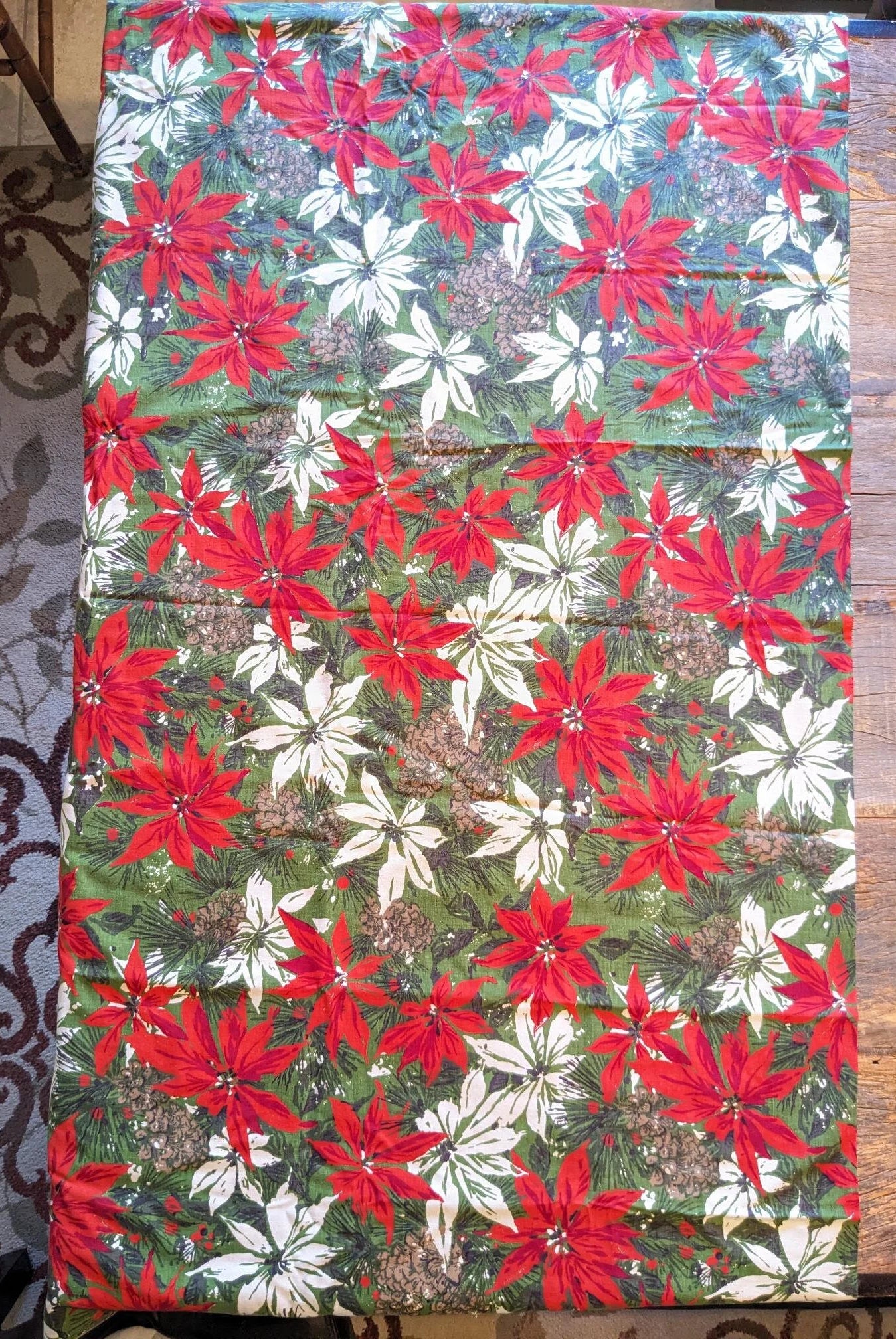 Vintage Christmas Tablecloth