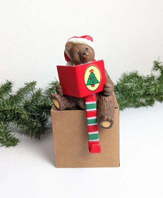 Santa and Teddy Bear Christmas Stocking Holder