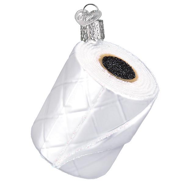 Roll of Toilet Paper - Blown Glass Tree Ornament by Old World Christmas