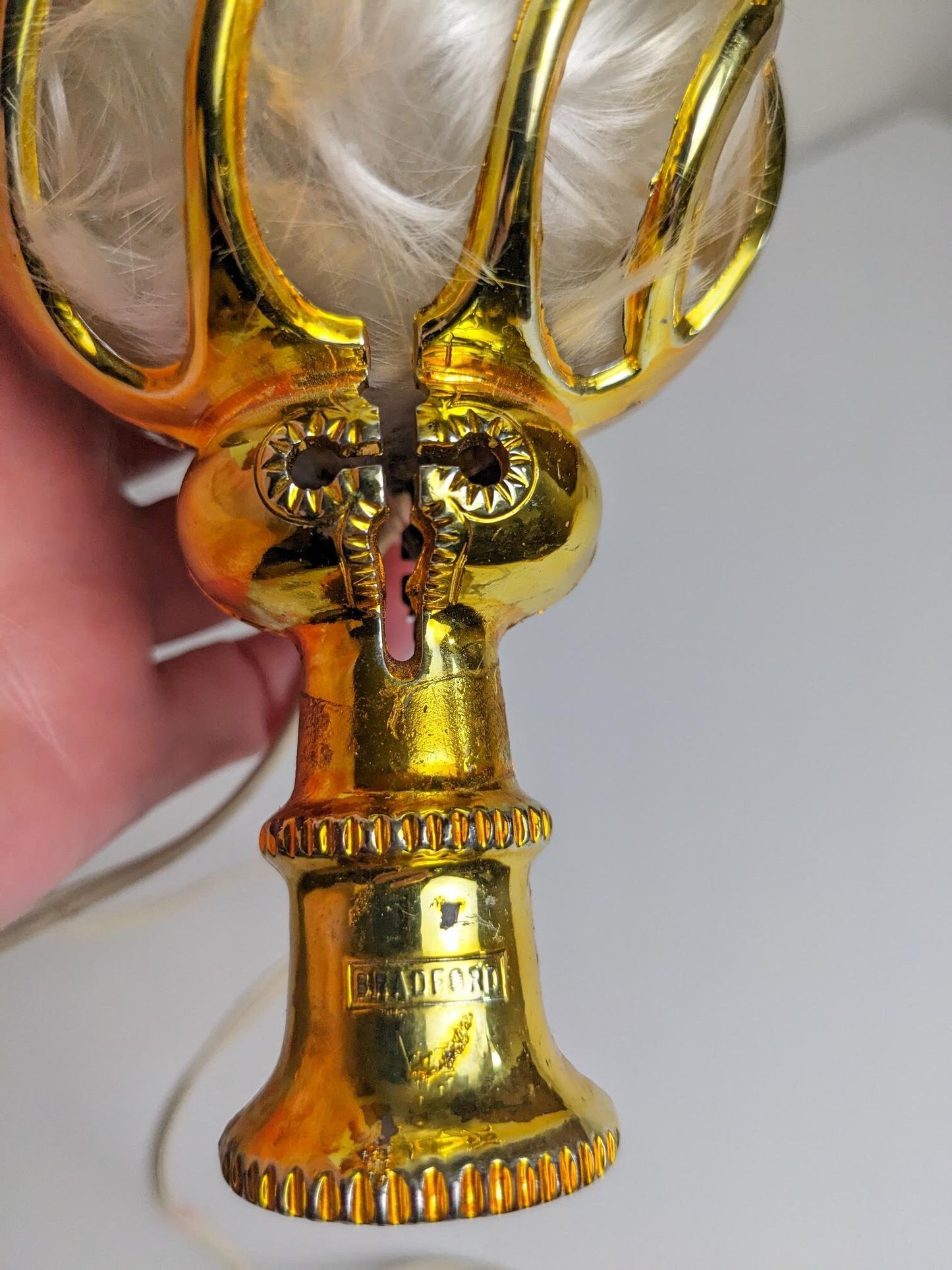 Bradford Carillon Spire Gold Plastic Lighted Christmas Tree Topper