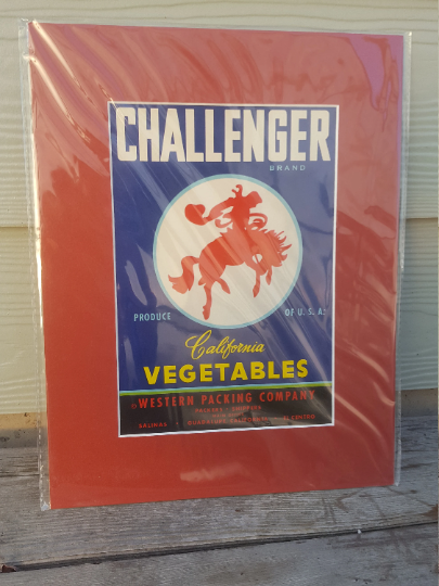 Vintage Produce Labels Challenger Brand