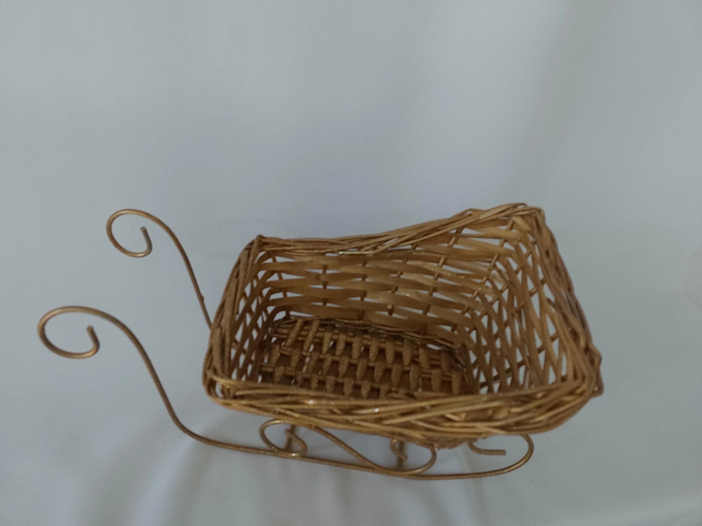 Vintage Wicker Christmas Sleigh