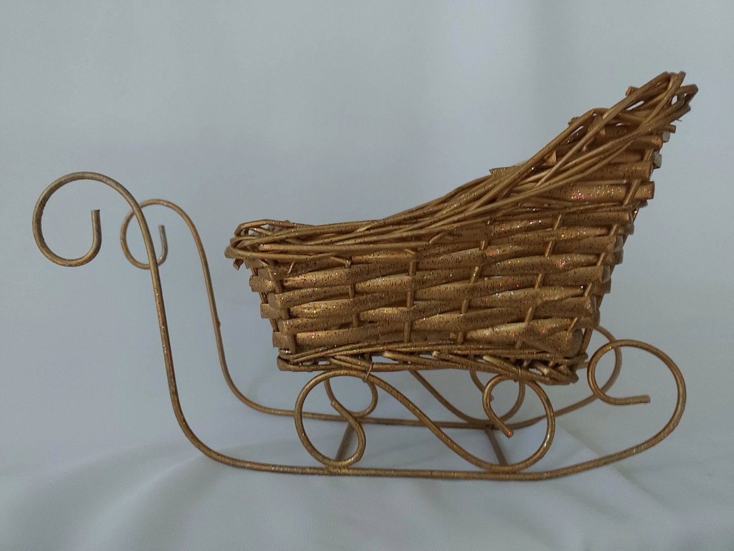 Vintage Wicker Christmas Sleigh