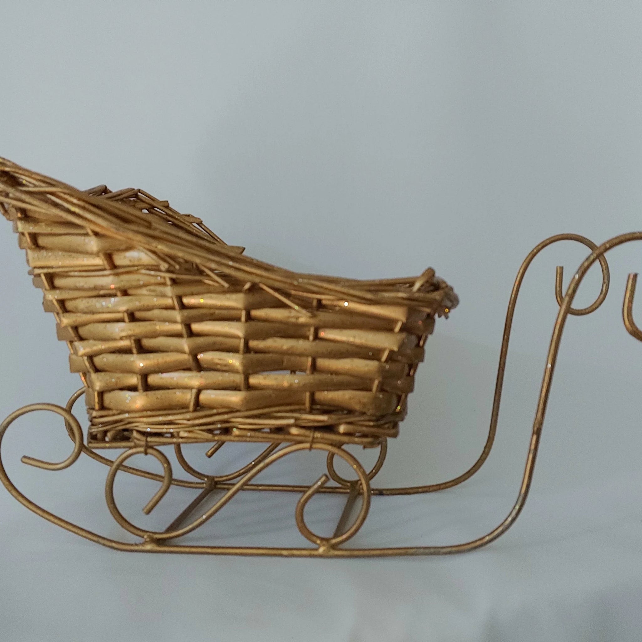 Vintage Wicker Christmas Sleigh