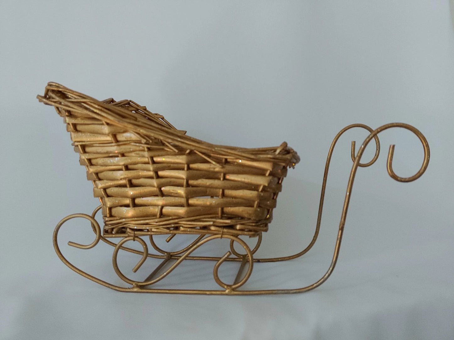 Vintage Wicker Christmas Sleigh