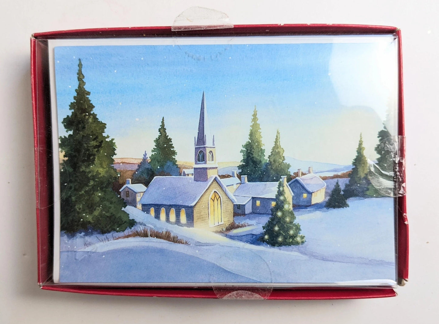 Vintage Trim A Home Church Christmas Cards with Envelopes