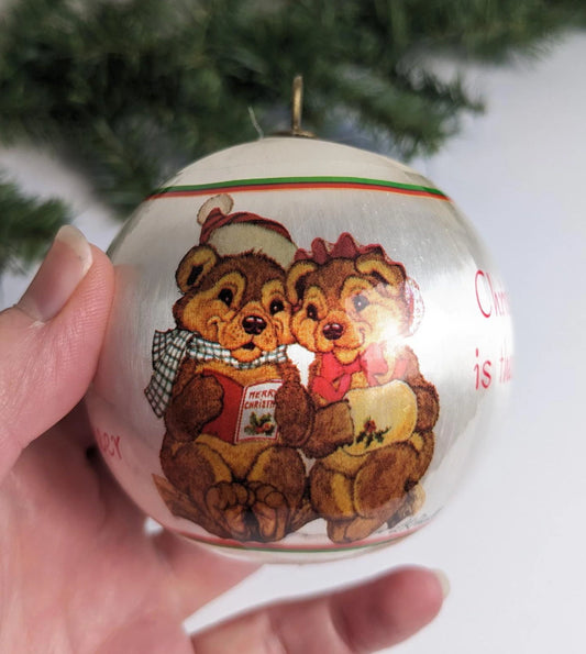 Vintage WWA 1982 Animal Friends Christmas Ornament