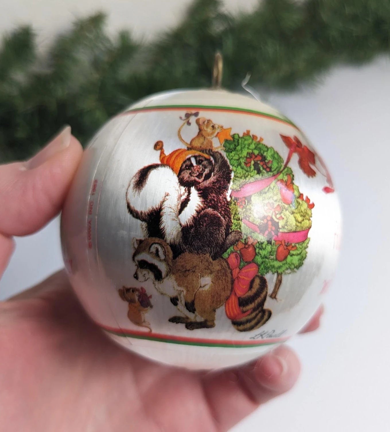 Vintage WWA 1982 Animal Friends Christmas Ornament