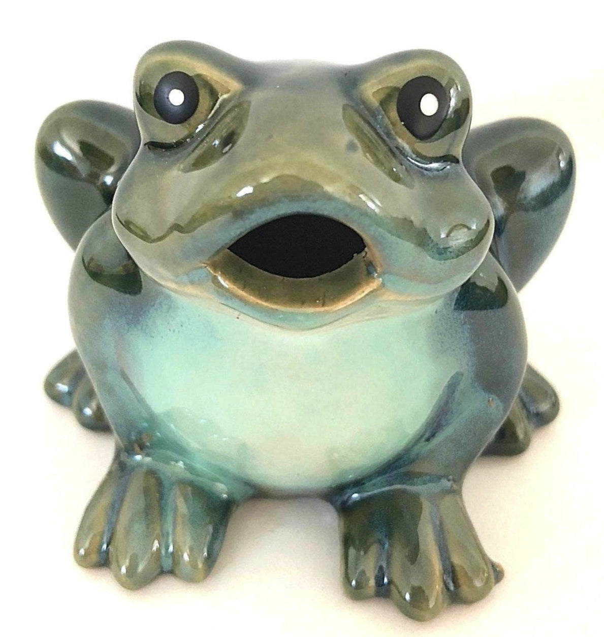 This cute glazed ceramic frog is small enough to sit on a windowsill but can look adorable out in the garden too.