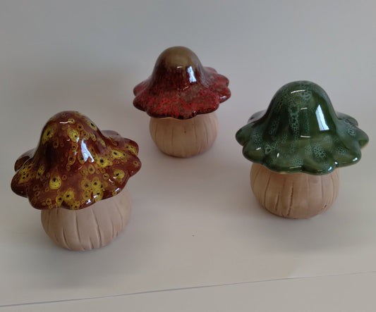 Ceramic Fairy Garden Mushrooms